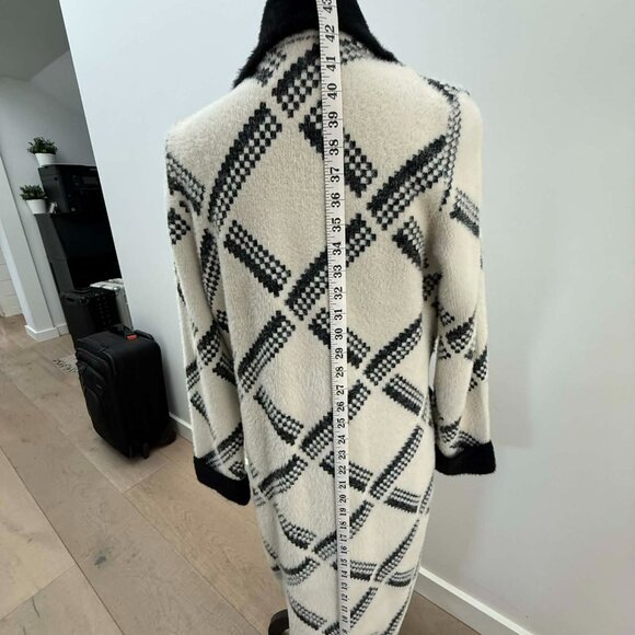 Joseph Ribkoff Checkered Jacket | Vanilla & Black | Style 223952 | Size S/P - Picture 3 of 15